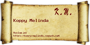 Koppy Melinda névjegykártya